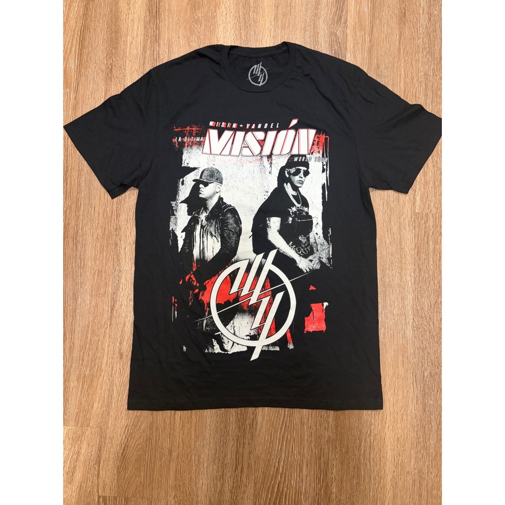 Wisin y Yandel La Ultima Mision World Tour 2022 Black Graphic T-Shirt Men Medium